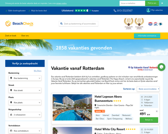 Op Vakantie vanaf Rotterdam Logo
